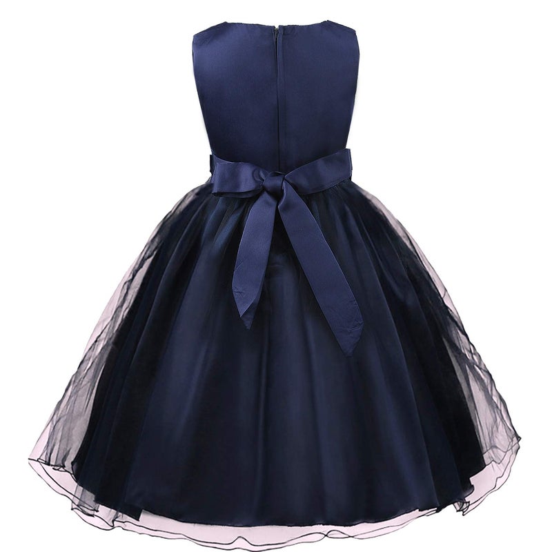Acecharming Girls Dresses Sequin Flower Girls Party Dress Bridesmaid Ball Gown Wedding Tulle 3-10 Years - Image 2